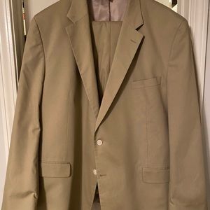 Joseph A Banks tan suit.
